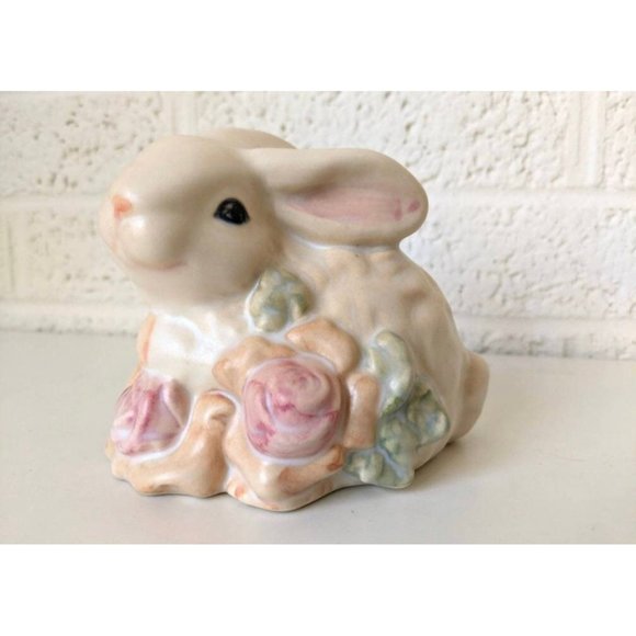 Vintage Bunny Figurine with Roses | BRN China - Picture 3 of 4